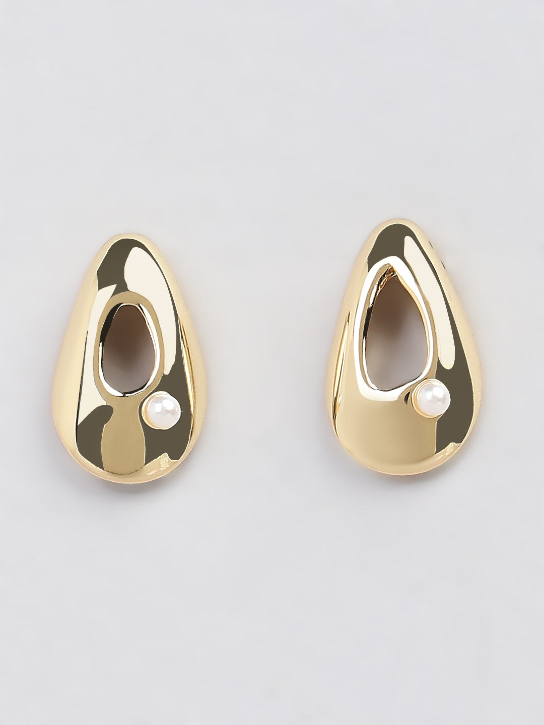 Gold-Tone Pearl Accent Studs