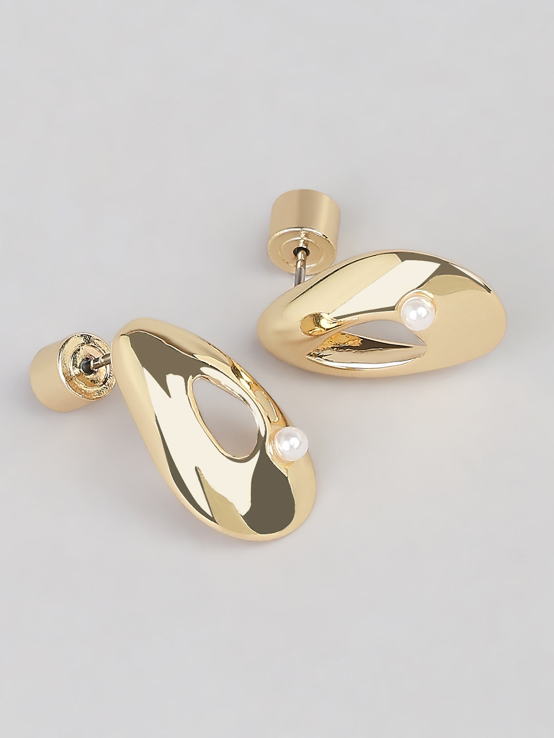 Gold-Tone Pearl Accent Studs