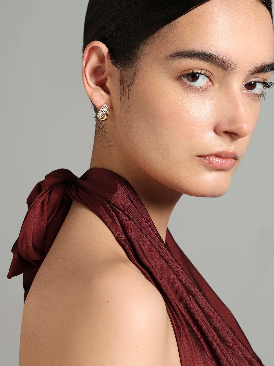 Embellished Golden Hoops