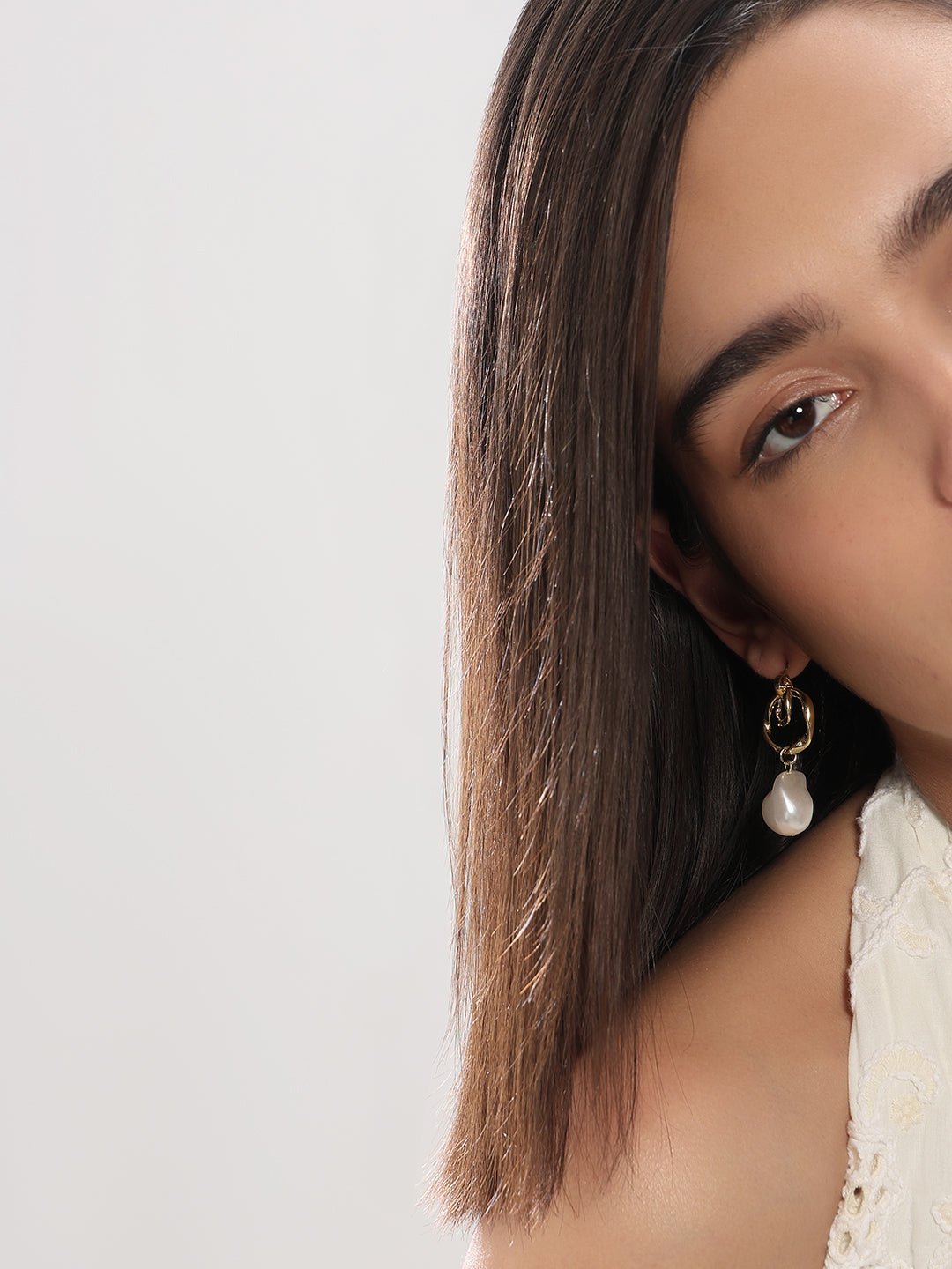 Pearl Detail Drop Earring Set