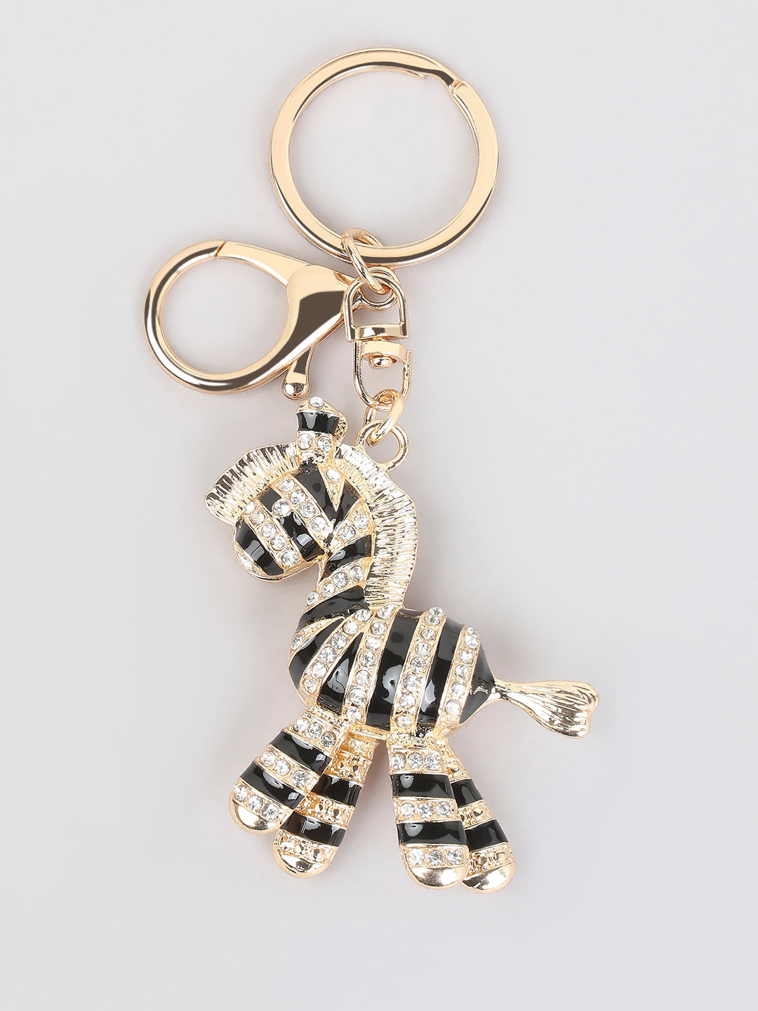 Zebra Embellished Bag Charm