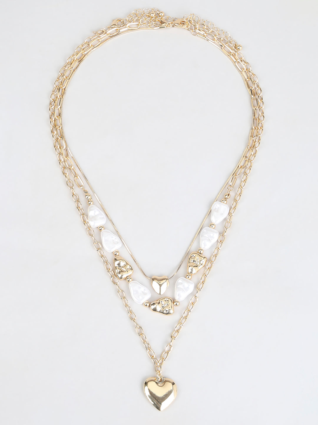 Golden Layered Pendant Necklace