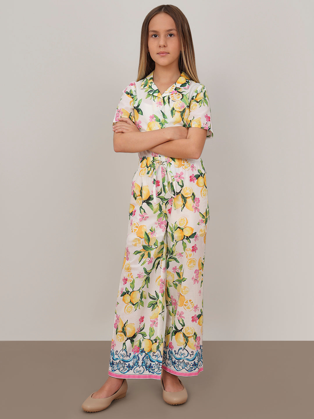 GIRL Lemon Floral Print Pants