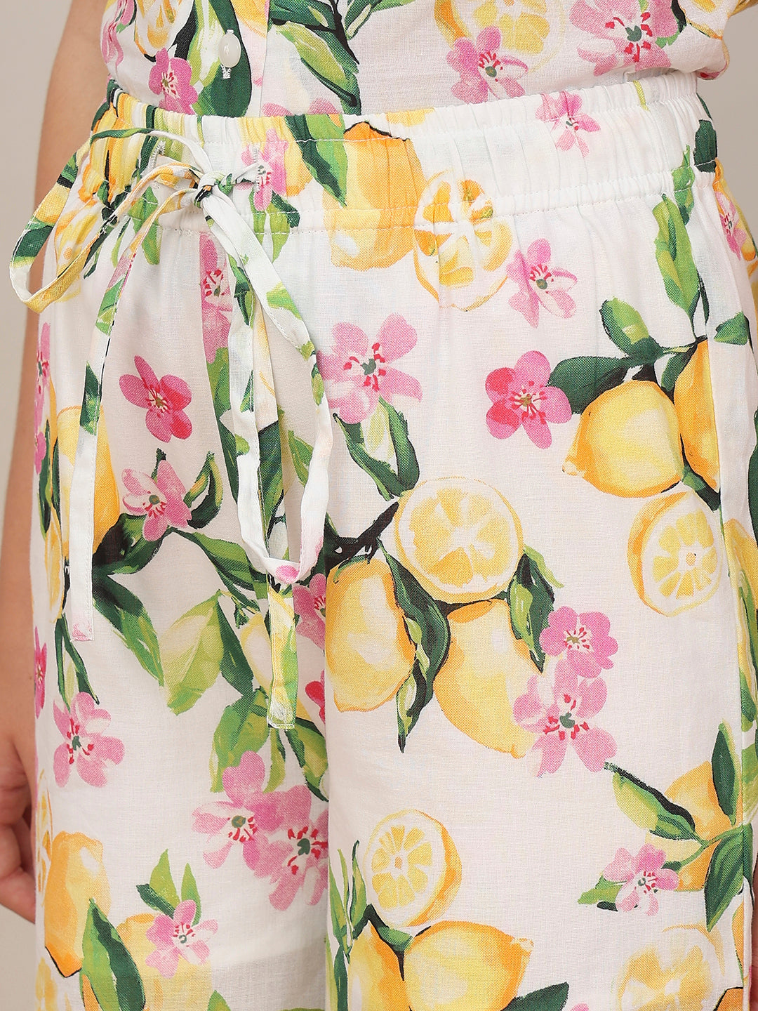 GIRL Lemon Floral Print Pants