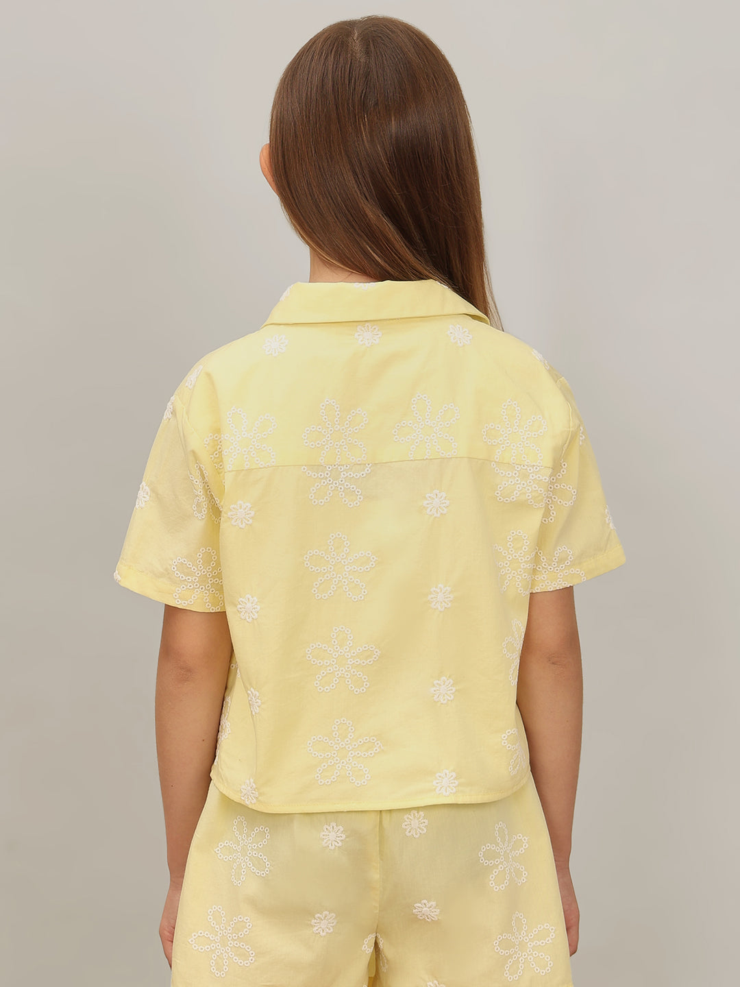 GIRL Yellow Embroidered Shirt