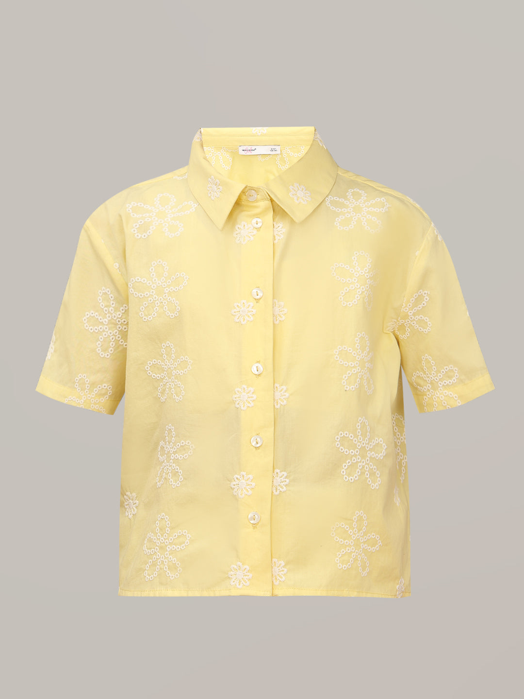 GIRL Yellow Embroidered Shirt