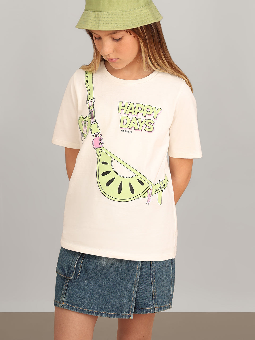 GIRL Cotton Printed T-shirt