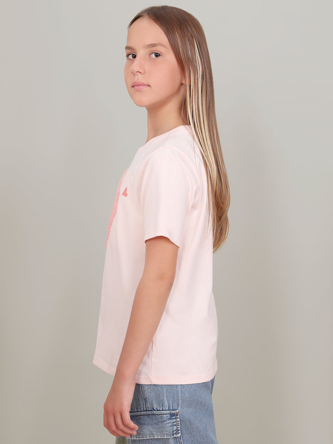 GIRL Pink Ice-Cream Print T-shirt