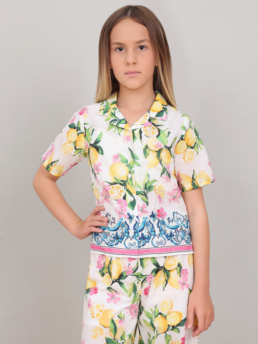 GIRL Tropical Print Resort Shirt
