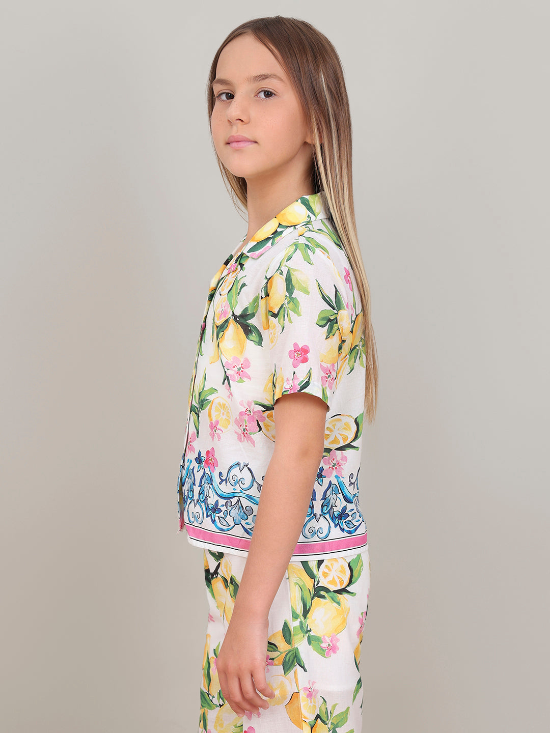 GIRL Tropical Print Resort Shirt