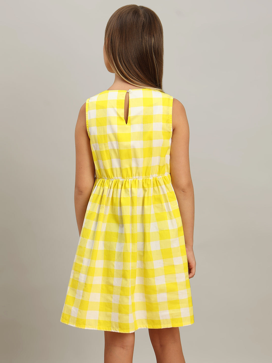 GIRL Gingham Check Cotton Dress