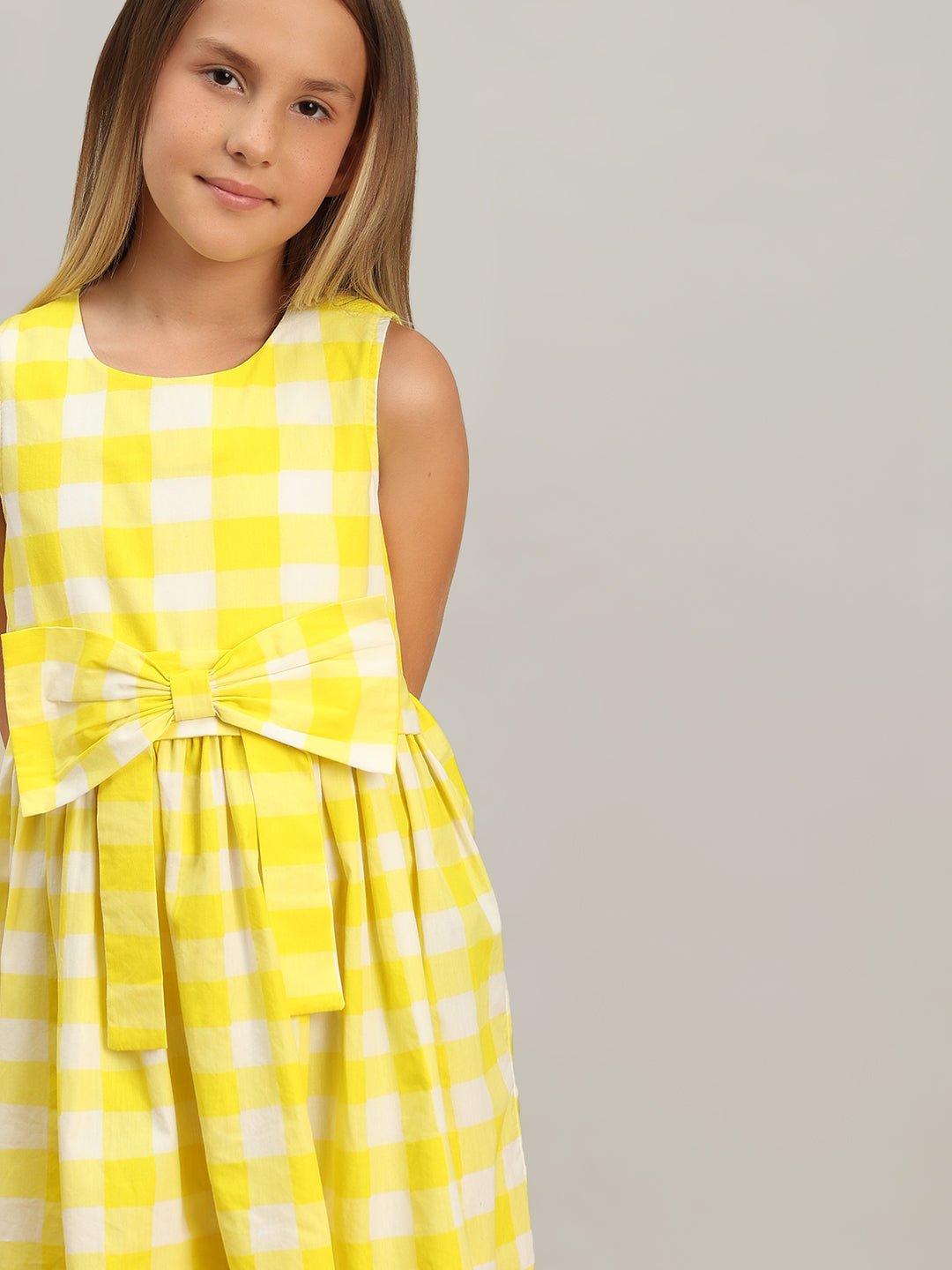 GIRL Gingham Check Cotton Dress