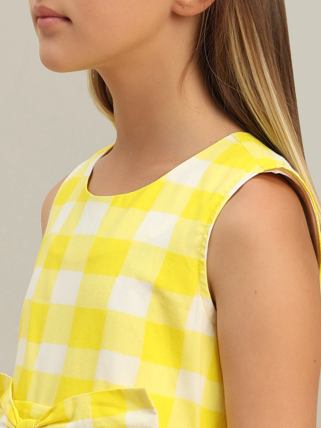 GIRL Gingham Check Cotton Dress