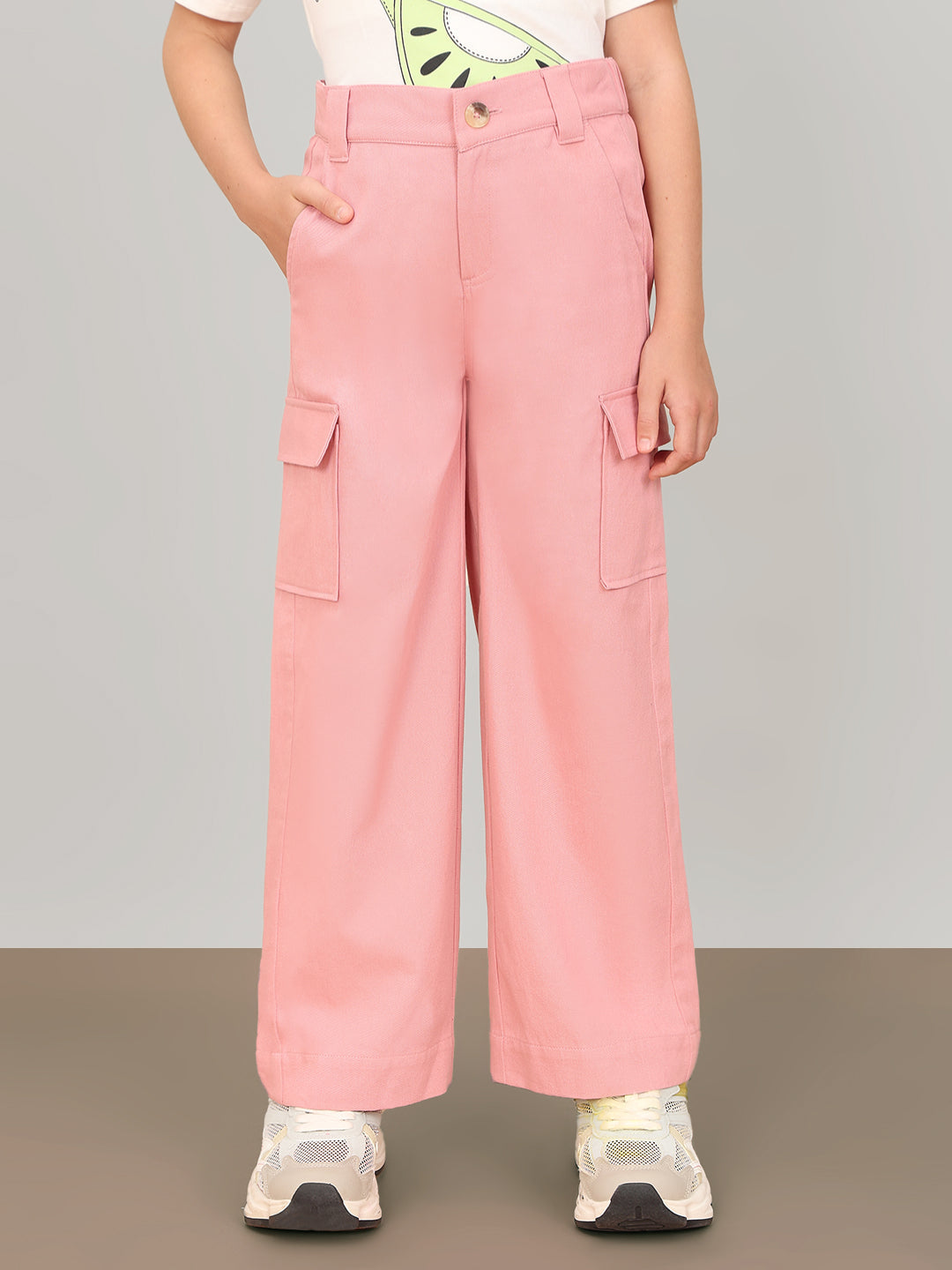 GIRL Mid Rise Wide Leg Cargo Pants