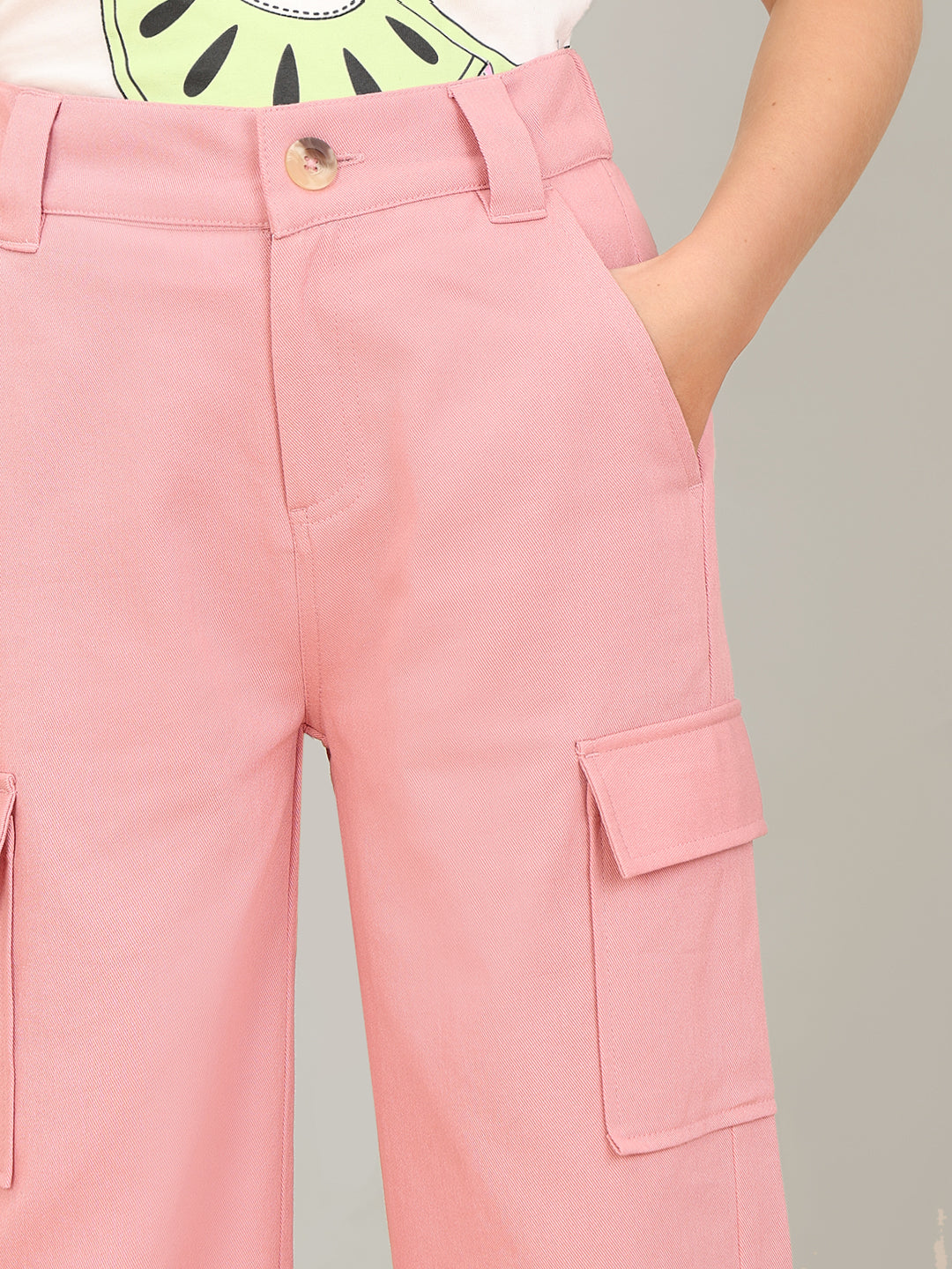 GIRL Mid Rise Wide Leg Cargo Pants