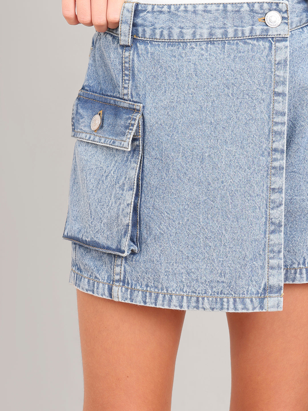 GIRL Denim Wrap Skort