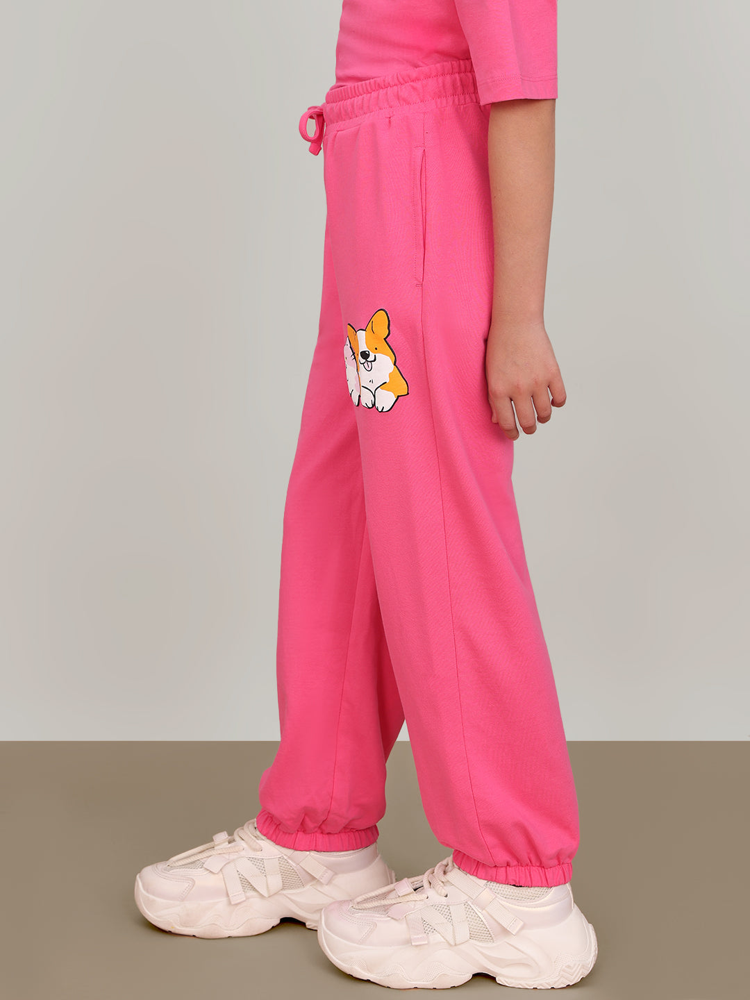 GIRL Pink Cotton Lounge Pants