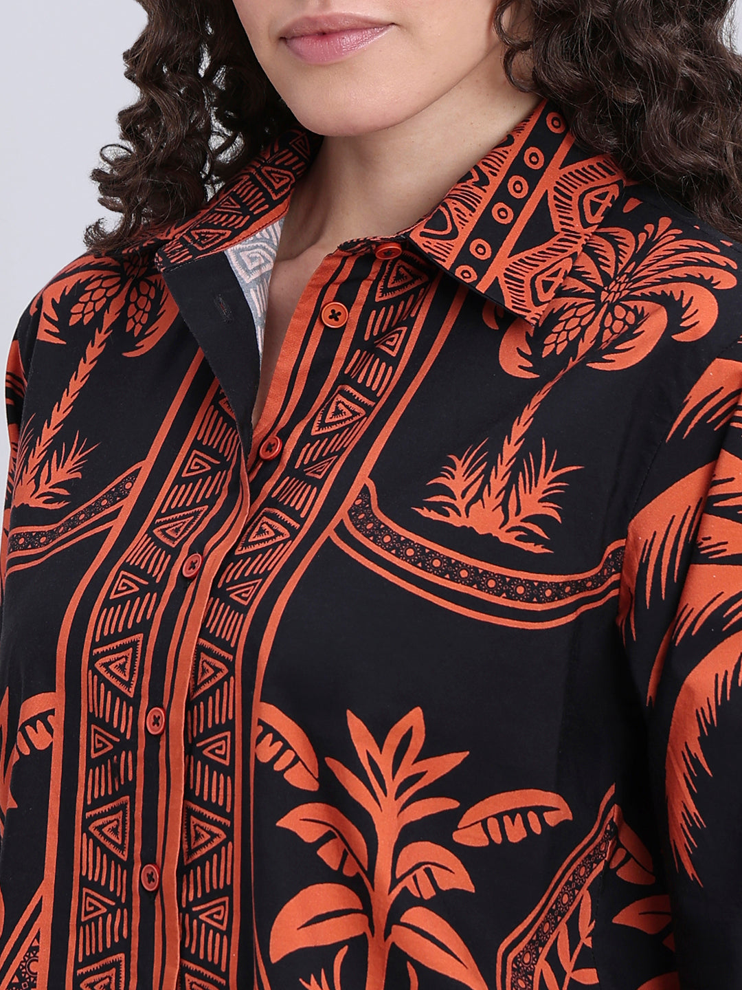 Black Printed Cotton Shirt