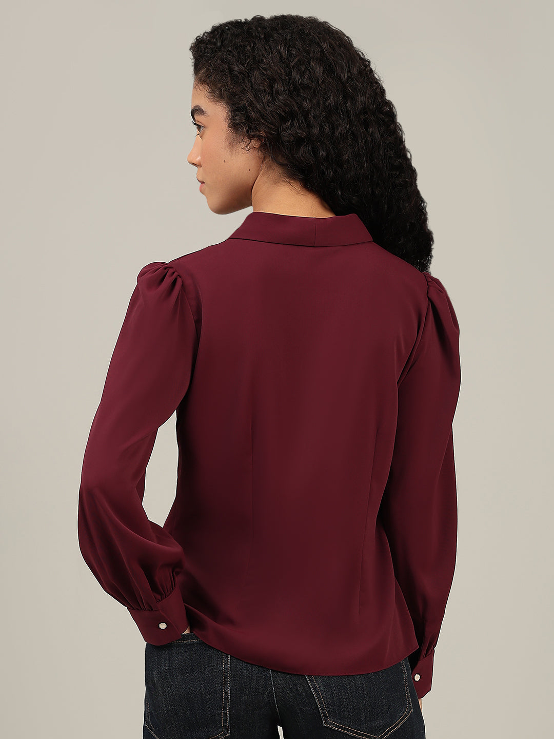 Shawl Collar Full Sleeves Top