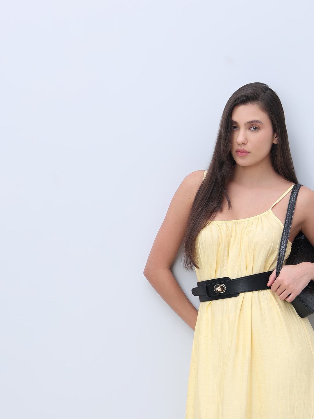 Black Elasticated Waist Belt