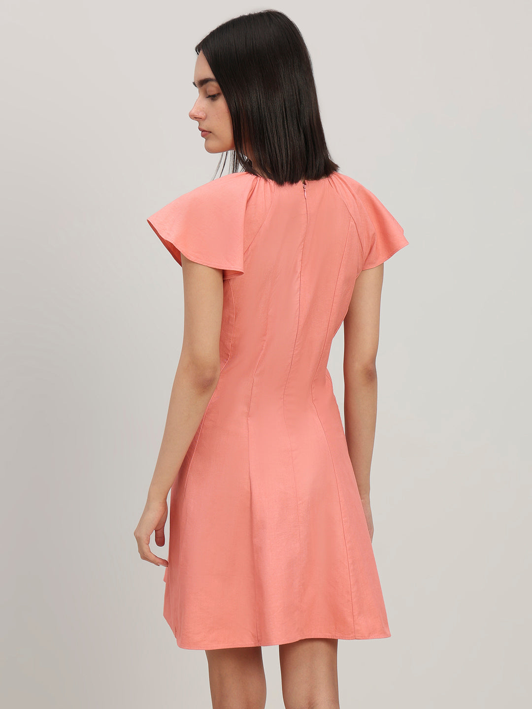 V-Neck Fit & Flare Dress