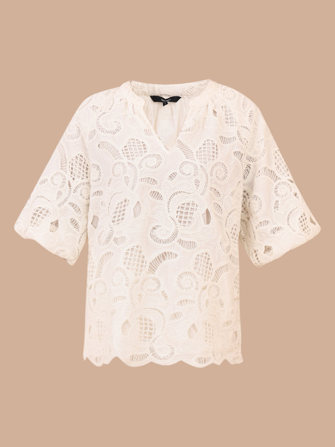 White Lace Cotton Top