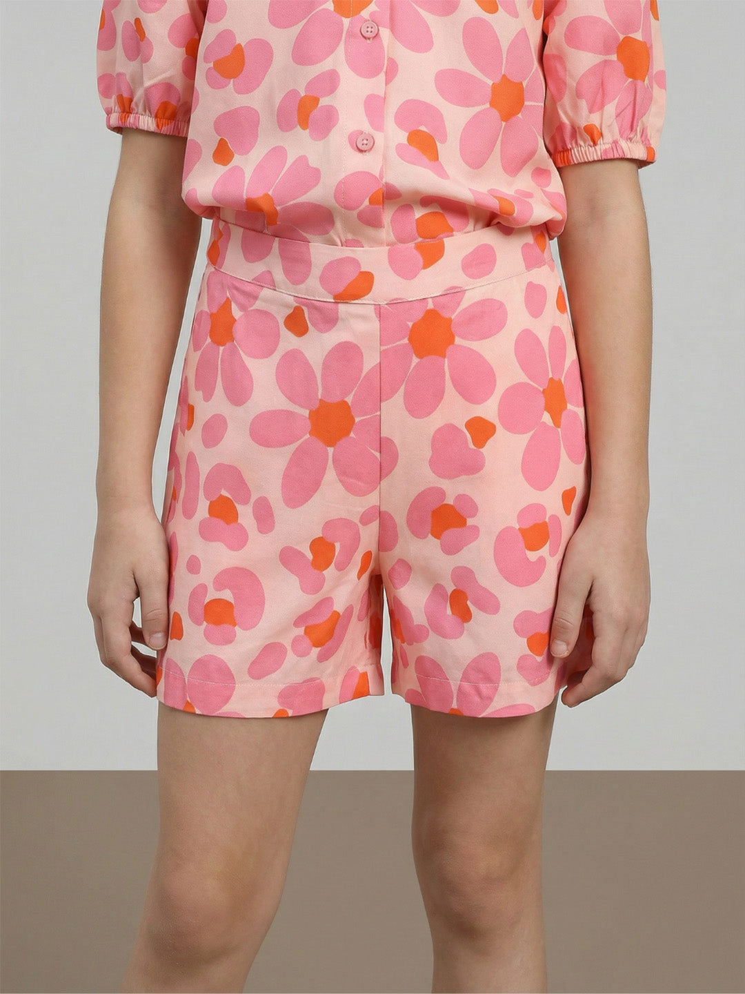 GIRLS Floral Cotton Shorts