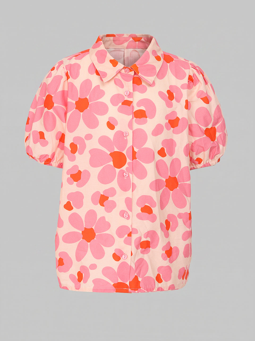 GIRLS Floral Cotton Shirt