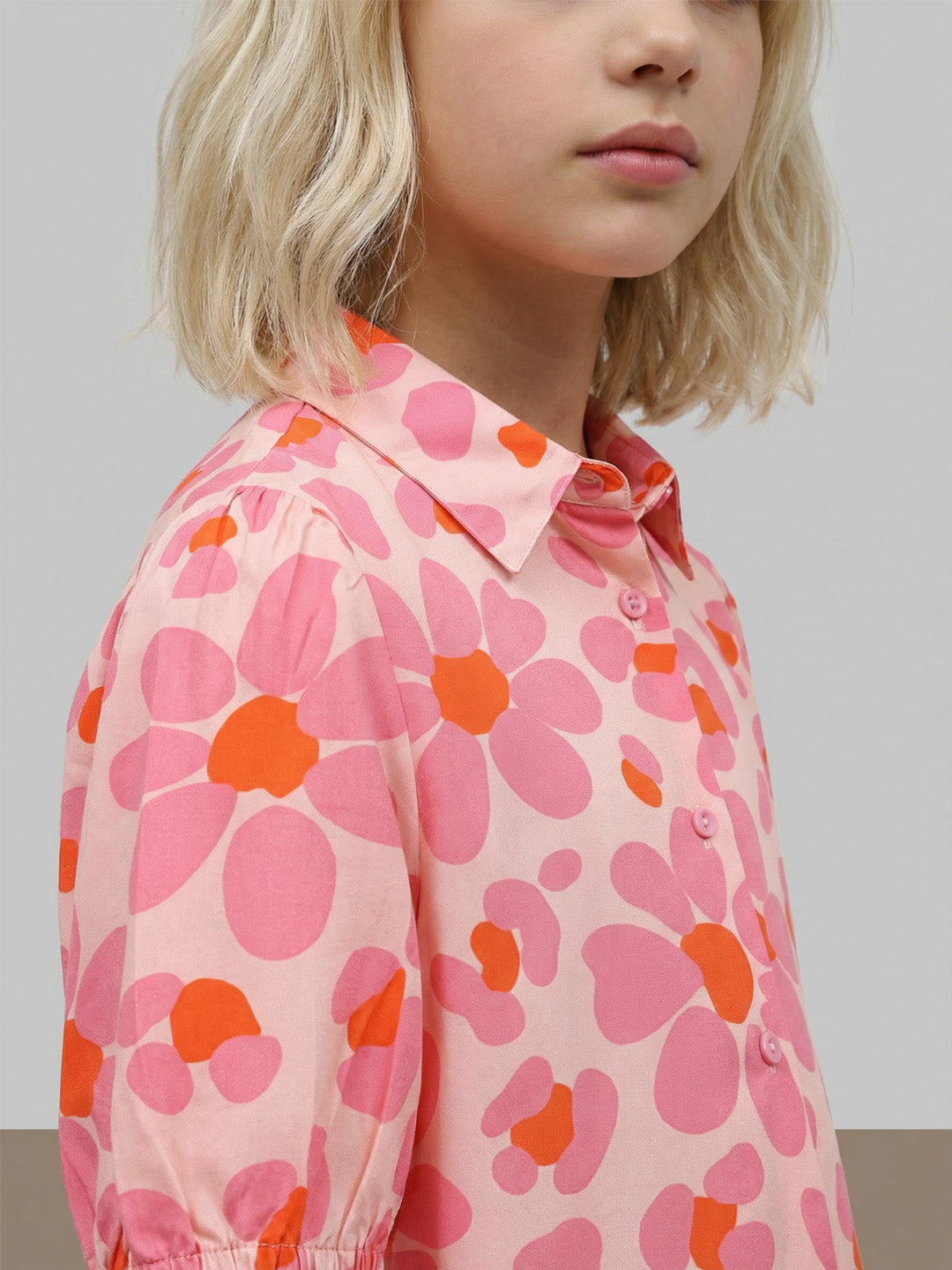GIRLS Floral Cotton Shirt