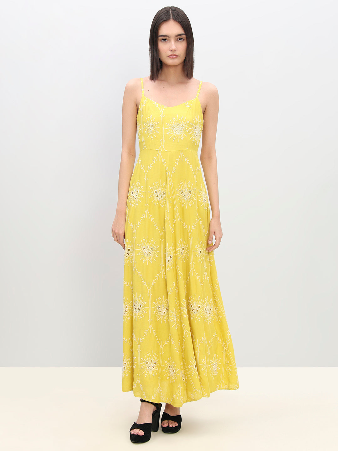 Yellow Strappy Maxi Dress