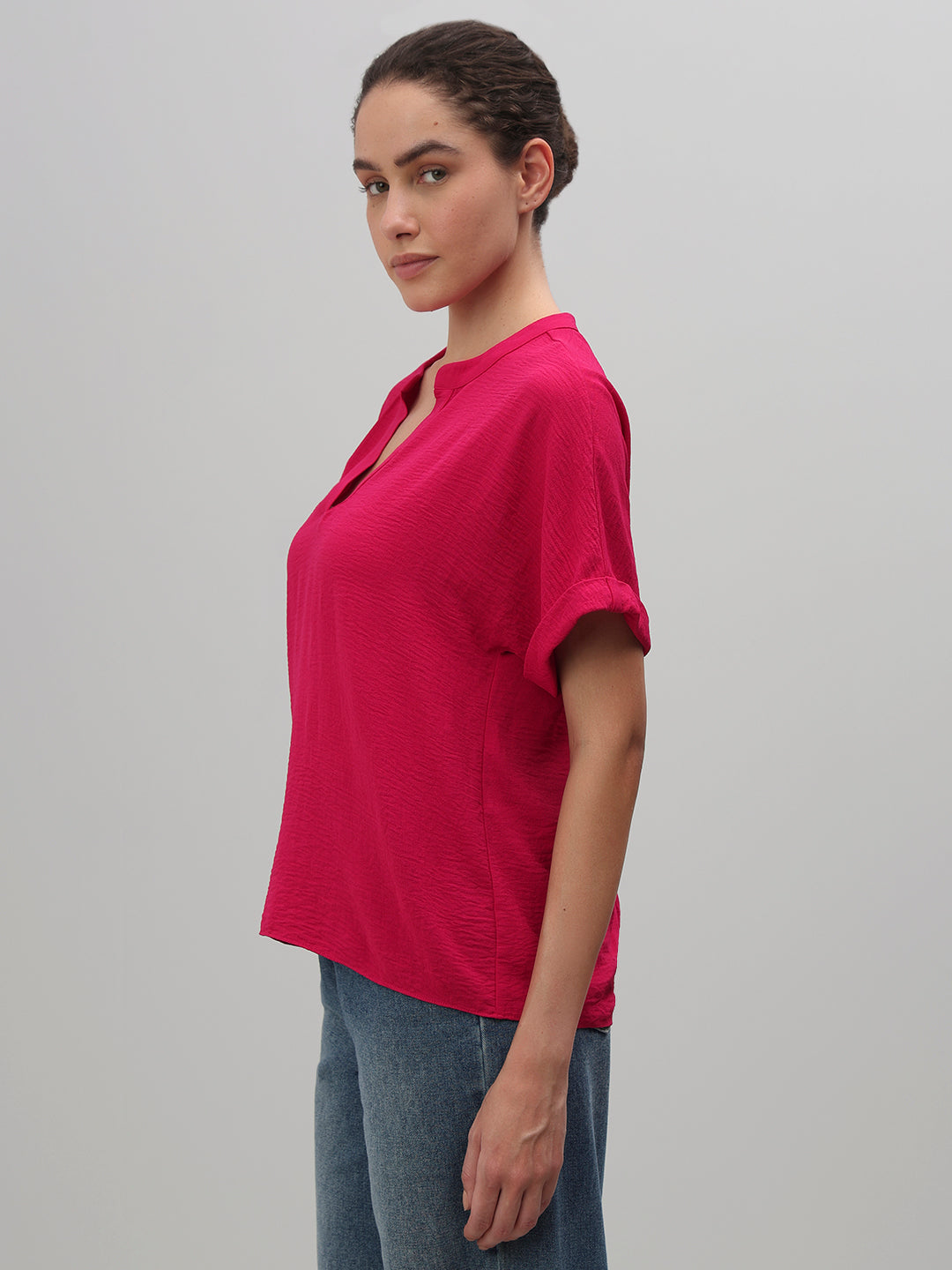 V-Neck Textured Top