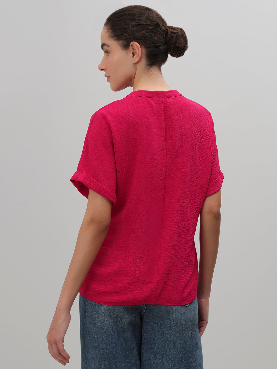 V-Neck Textured Top