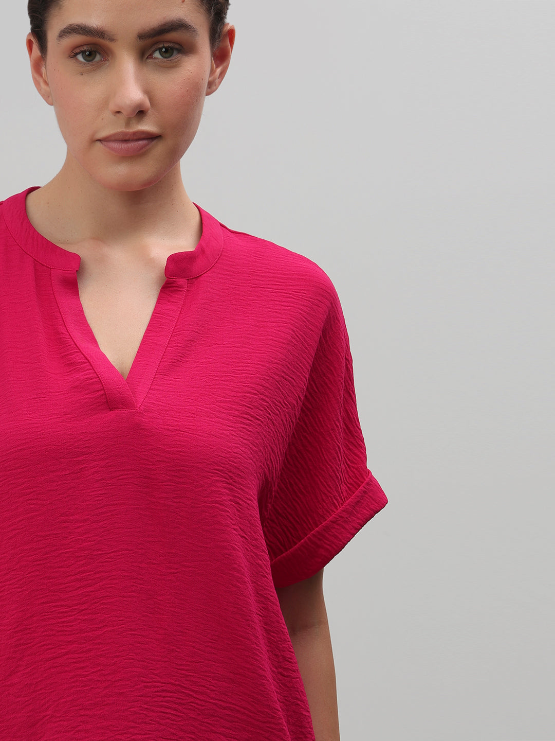 V-Neck Textured Top