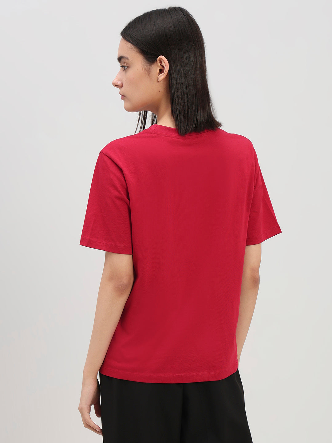 Red Printed Cotton T-shirt