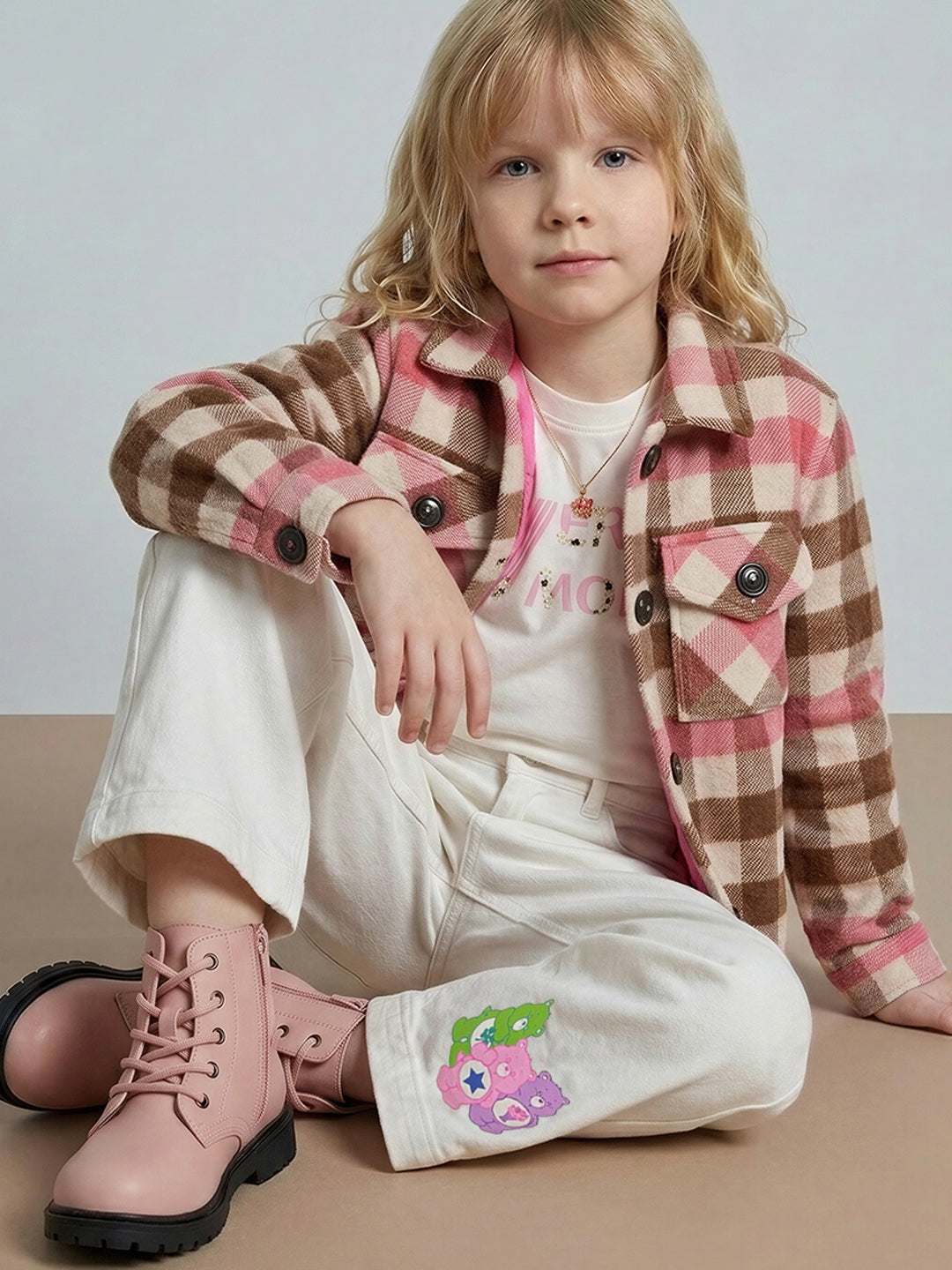 GIRLS White Wide Leg Jeans