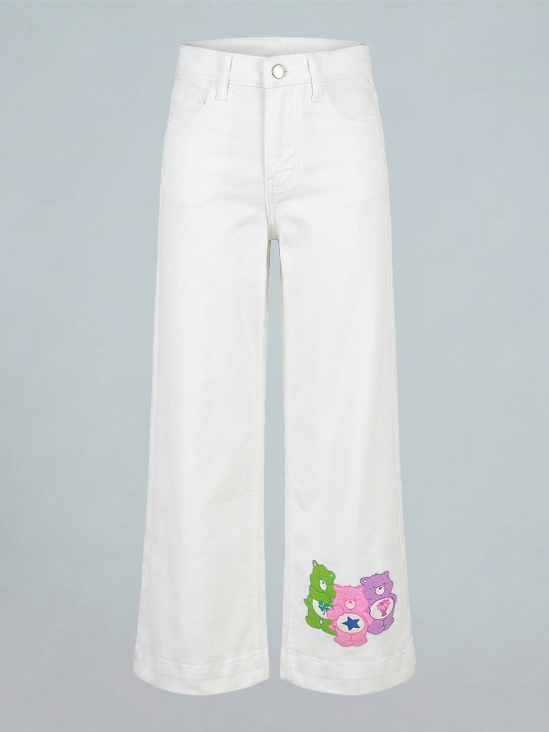 GIRLS White Wide Leg Jeans