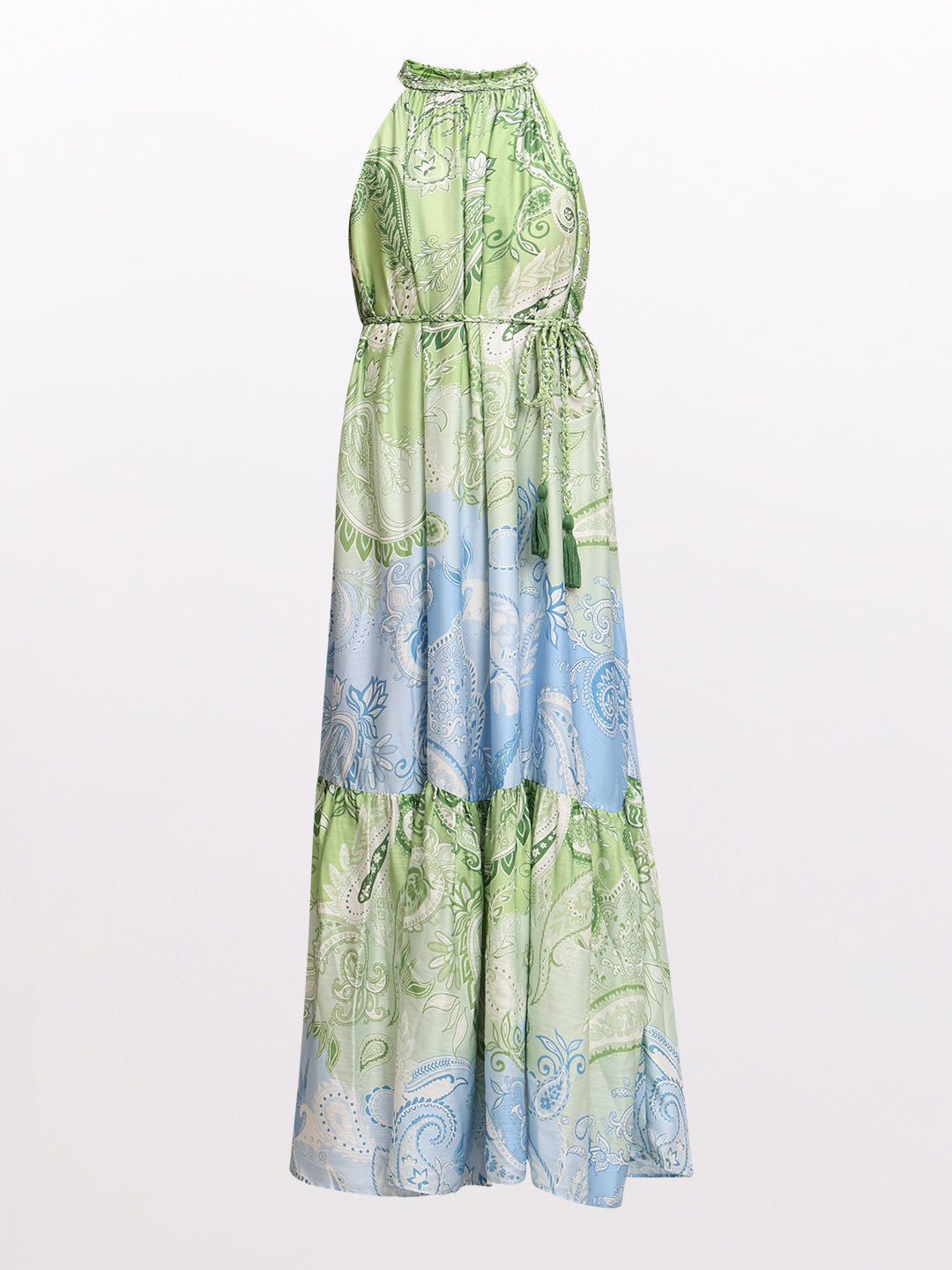 Green Printed Maxi Dress