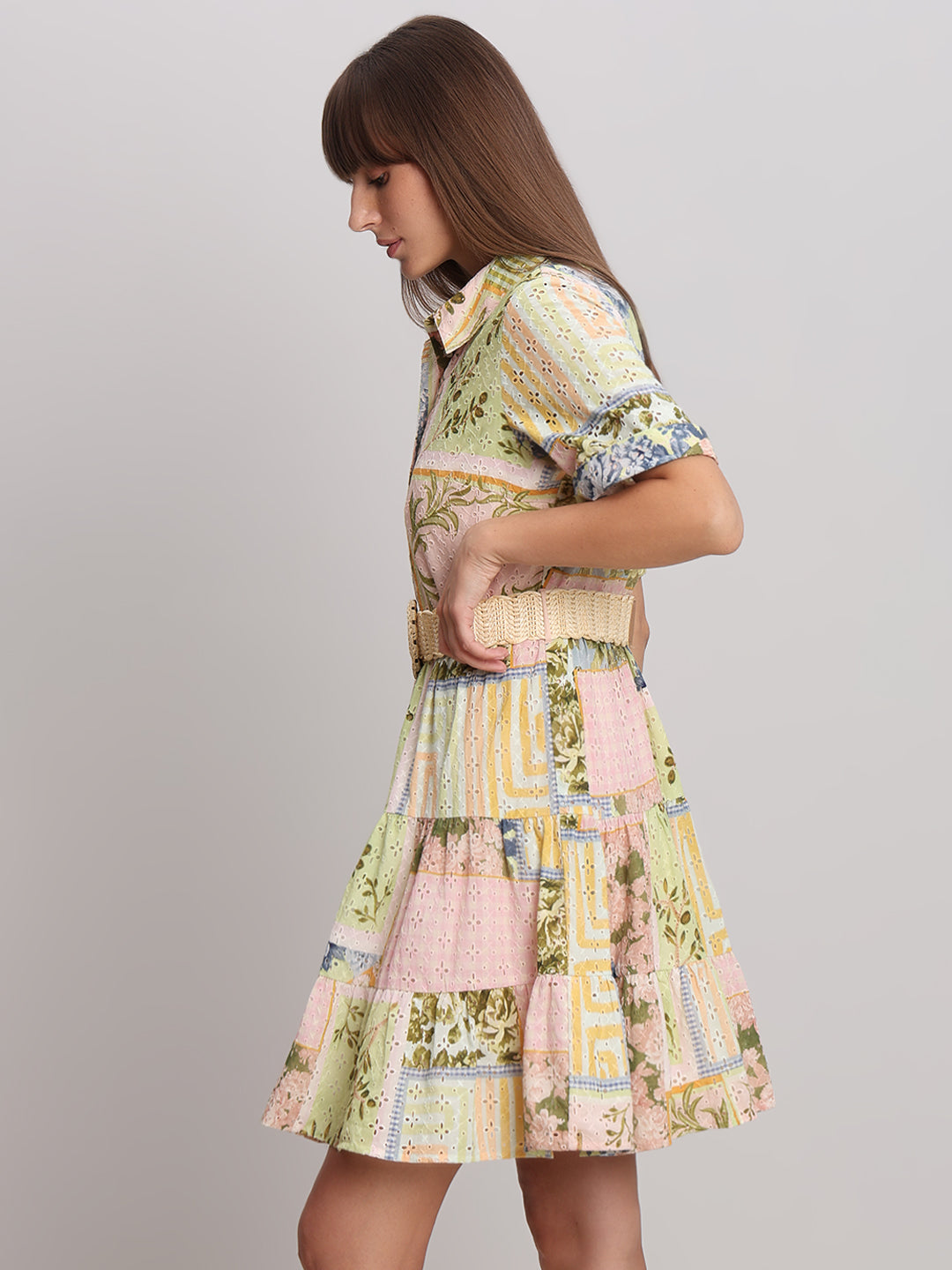 Printed Cotton Shirt Dress