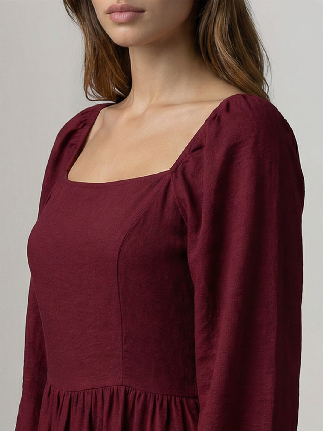 Burgundy Midaxi Dress