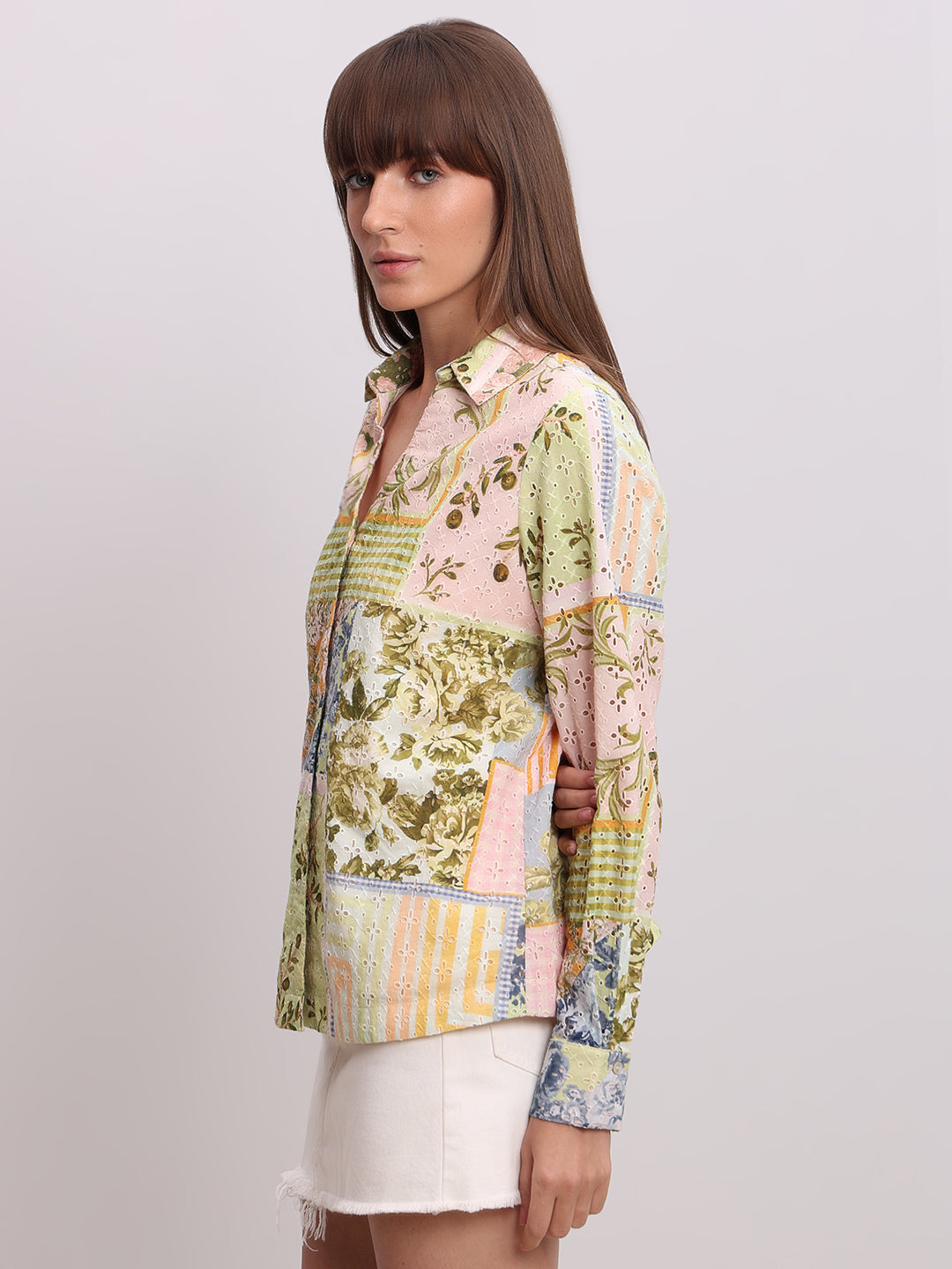 Patchwork Printed Shirt