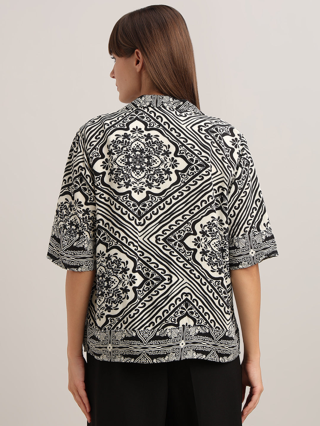 Brown Printed Resort Shirt