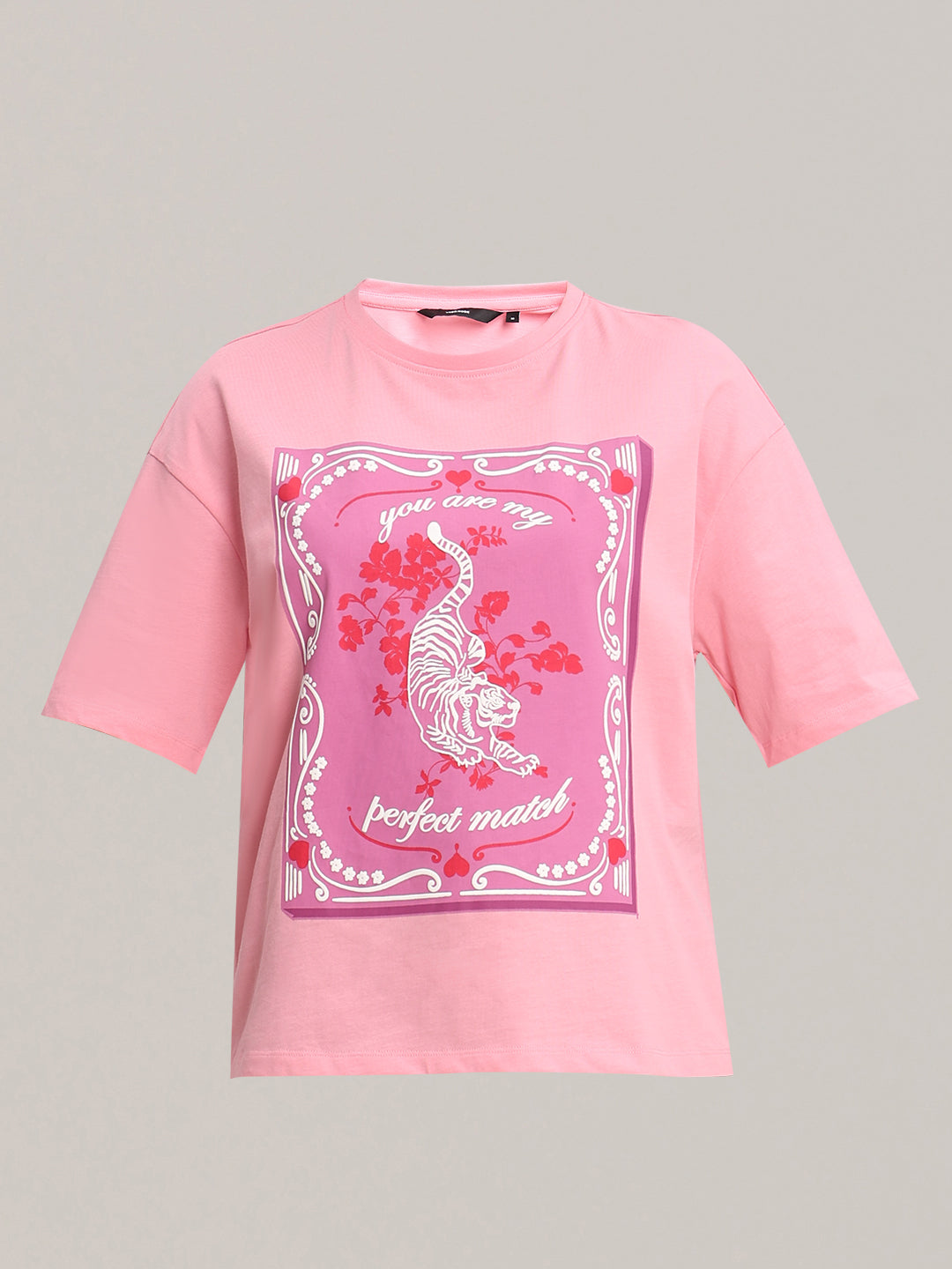 Pink Graphic Print T-Shirt