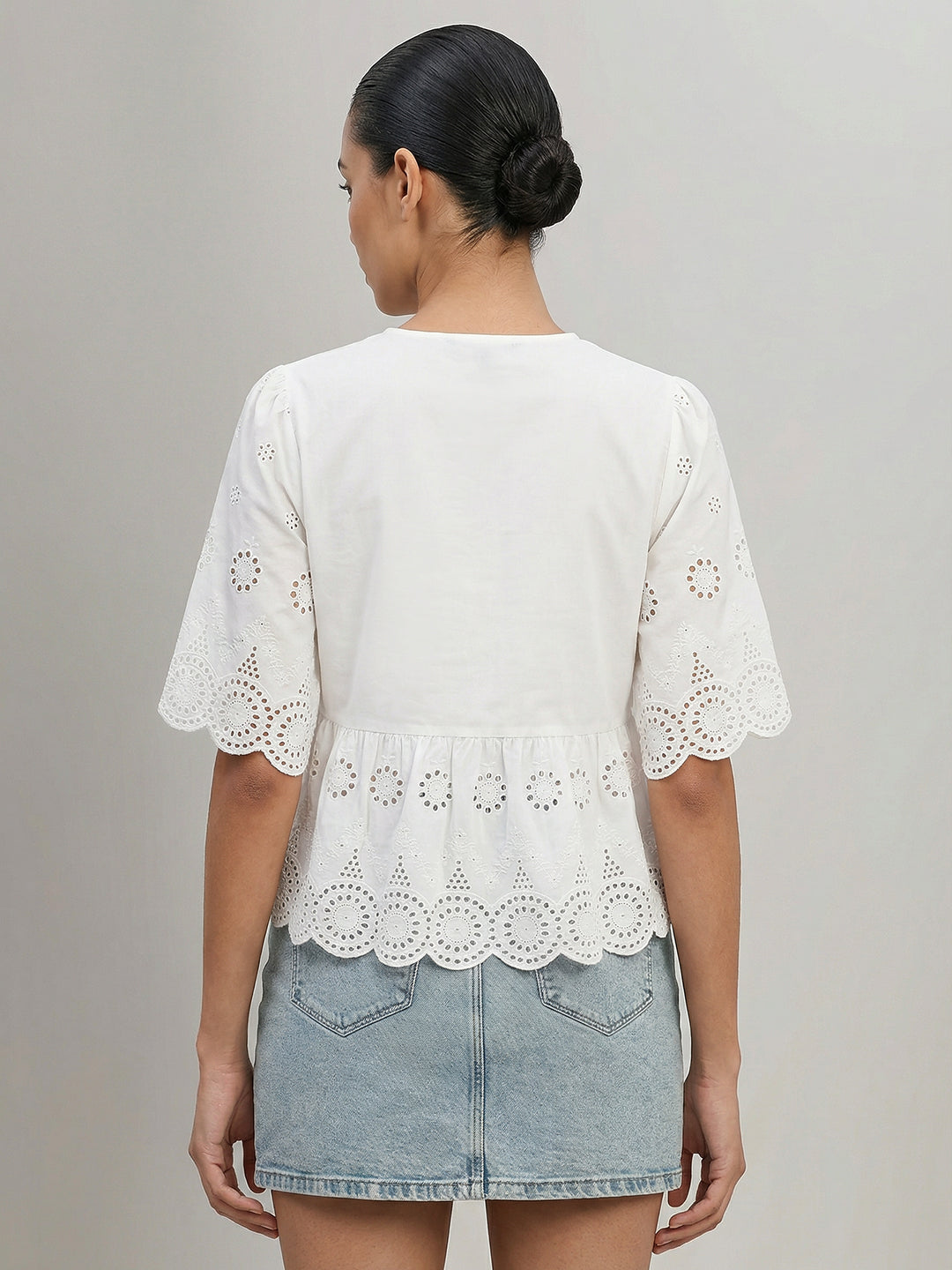 Tie-Up Peplum Top