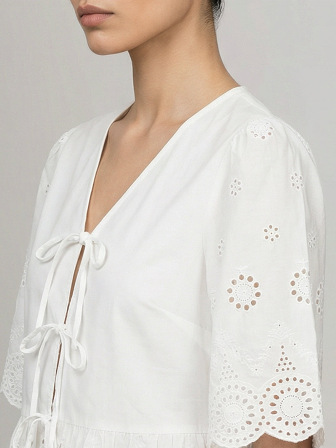 Tie-Up Peplum Top