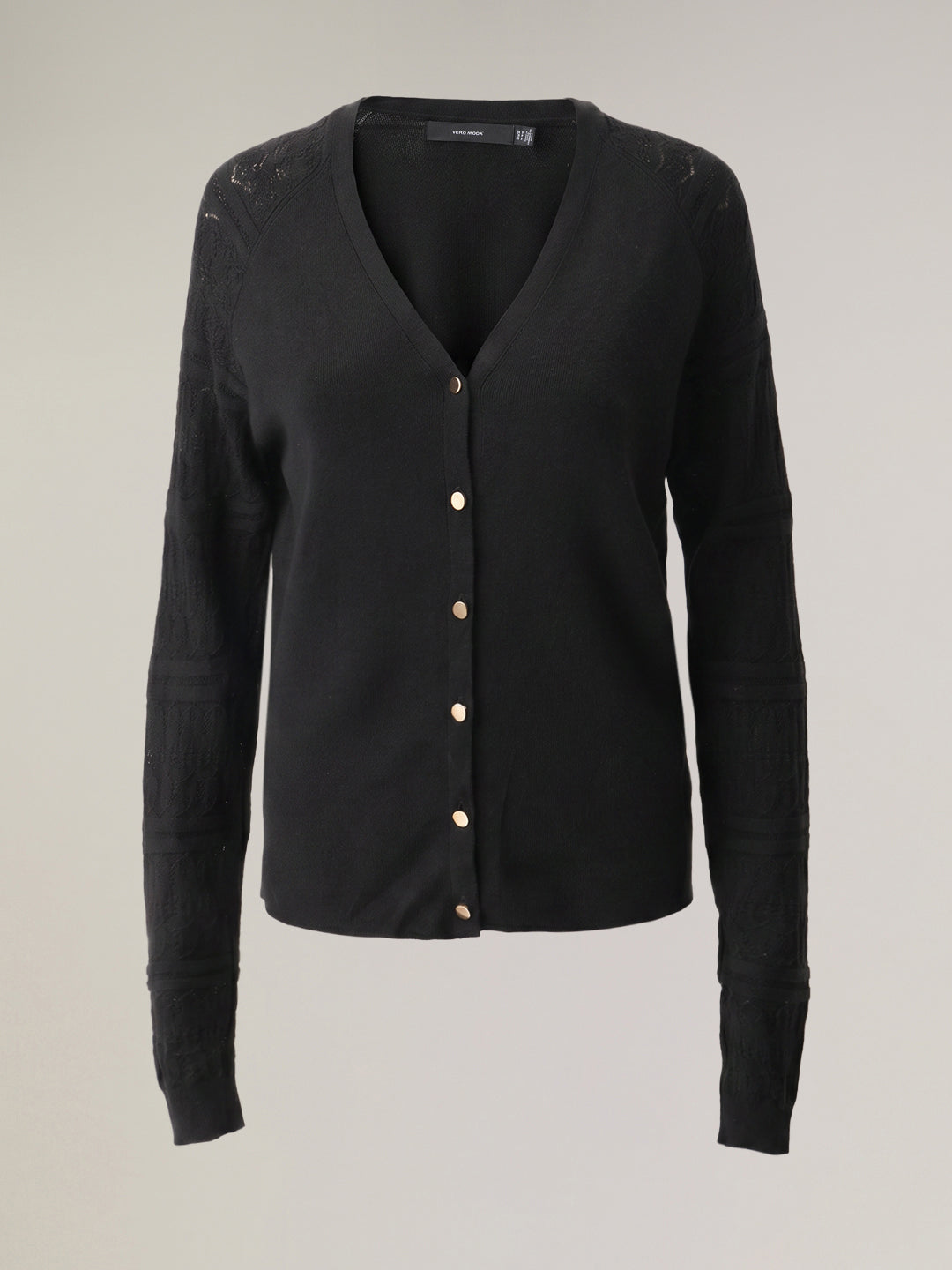 Black V-Neck Cardigan