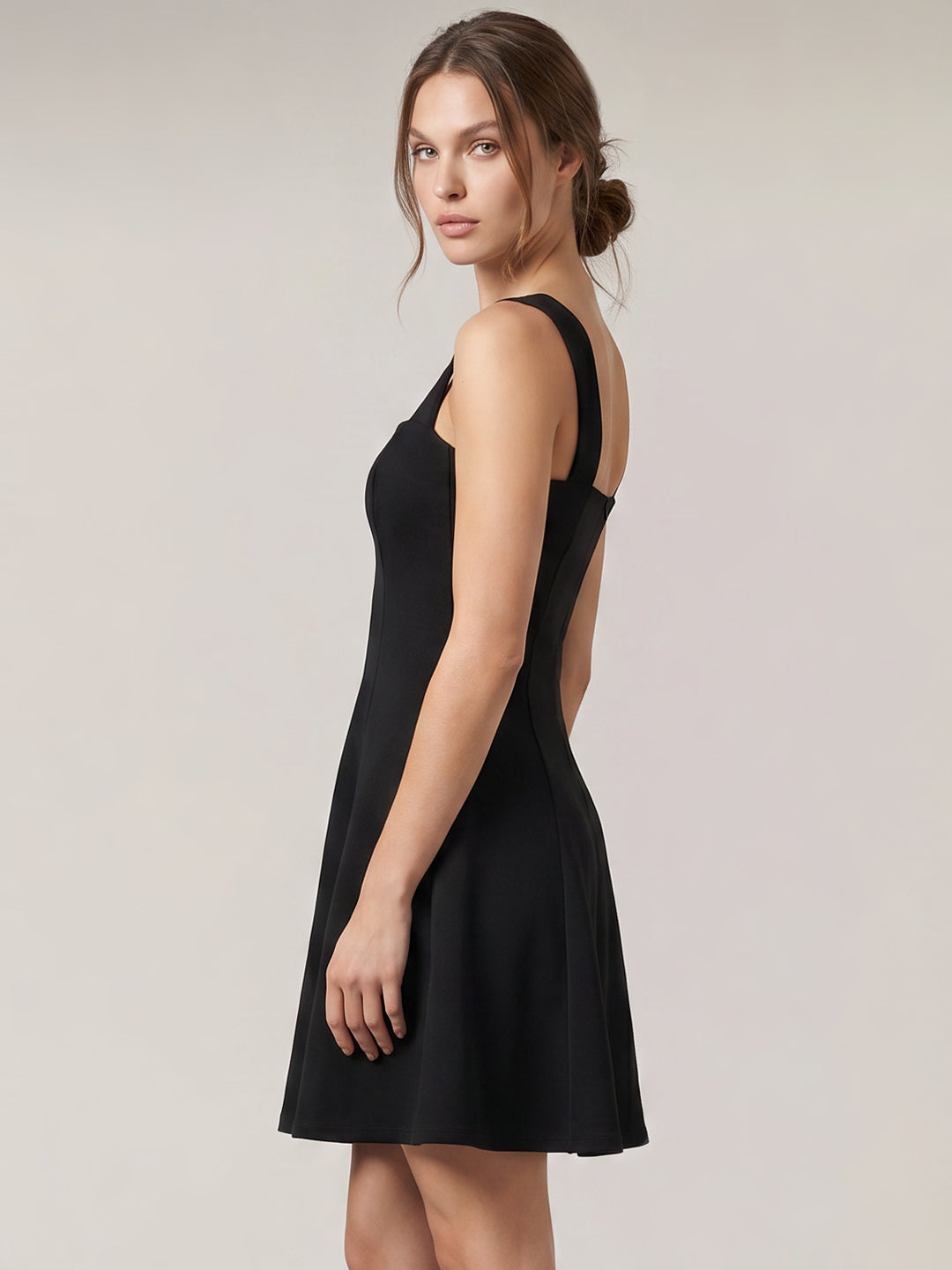 Black Flared Short Dress