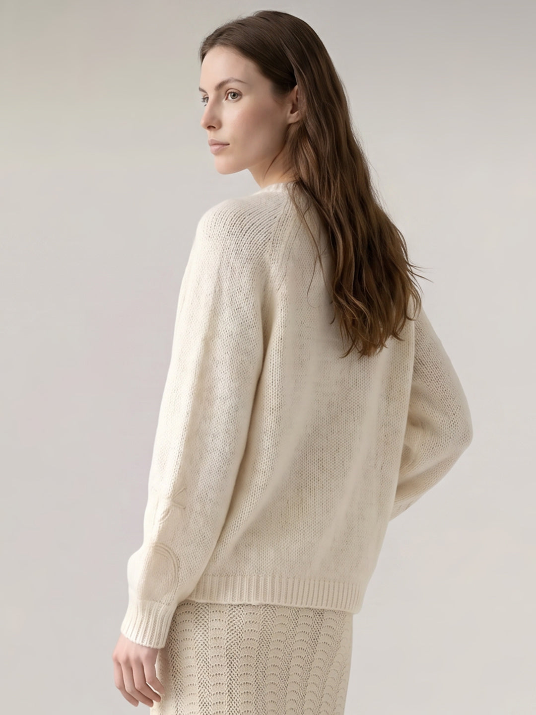 Beige O-Neck Pullover