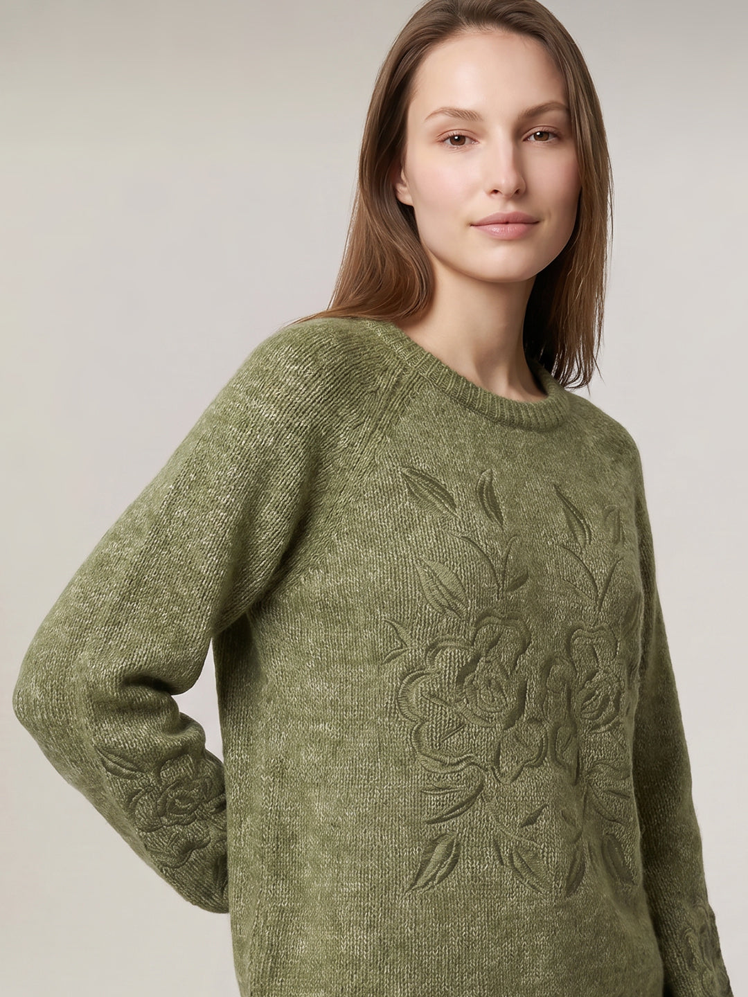 Green O-Neck Pullover