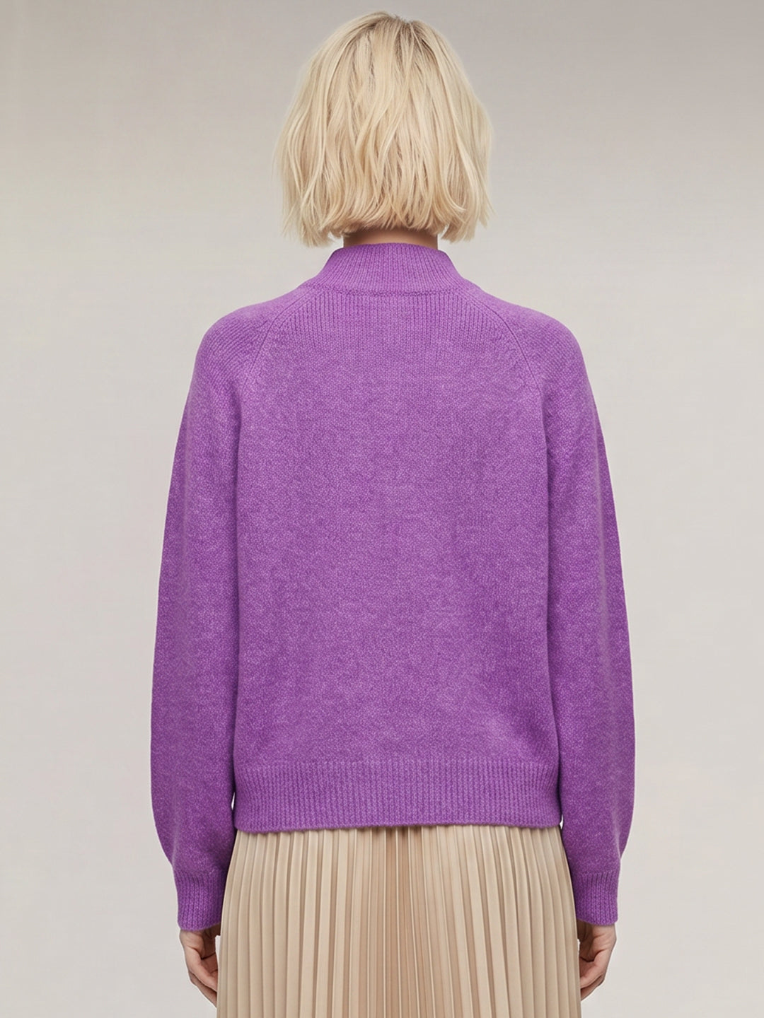 Purple High Neck Pullover