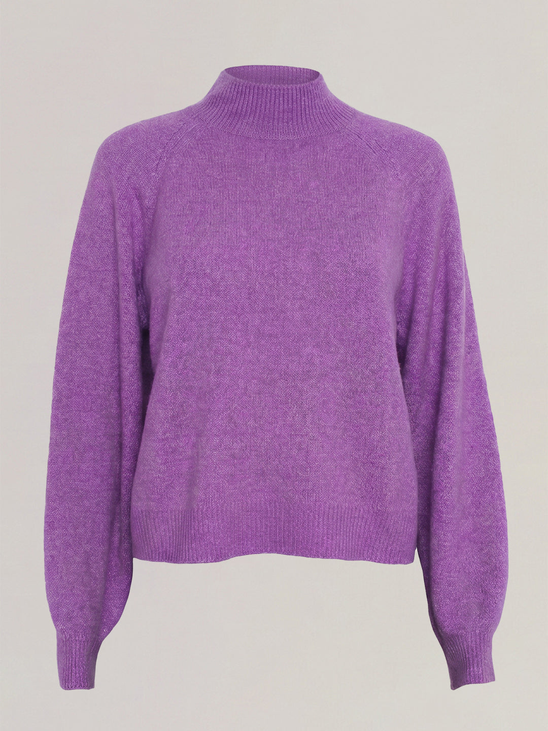 Purple High Neck Pullover